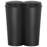 Duo Bin Trash Can Black 50 L 150692