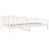 Day Bed with Roof without Mattress White 80x200 cm Solid Wood 3282265