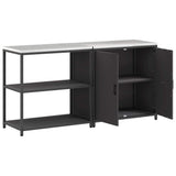 Kitchen Storage Set HATTEM 2 pcs Black Cold-rolled Steel 3392652