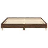 Bed Frame without Mattress Brown Oak 160x200cm Engineered Wood 3329036