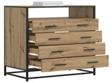 Drawer Cabinet 4-Drawer Artisan oak 70 x 41 x 83.5 cm 8010313