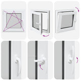 Basement Window RISOR 60x60 cm Tilt&Turn DIN Left Anthracite 4108387