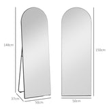 150cm Arched Full Length Mirror - Black T3398P343299
