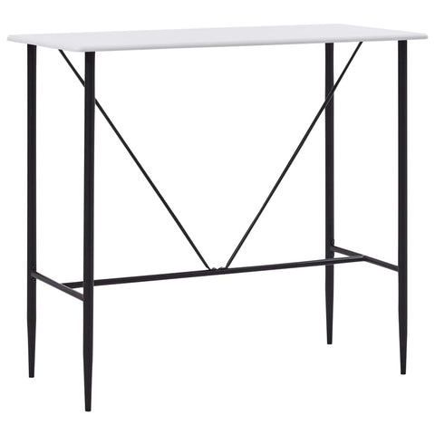 ZNTS Bar Table White 120x60x110 cm MDF 281547