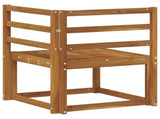 Outdoor Corner Sofa Solid Acacia Wood Natural 63 x 63 x 73 cm 900463