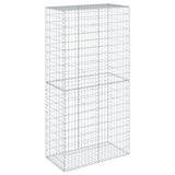 Gabion Basket with Cover 100x50x200 cm Galvanised Iron 3295166