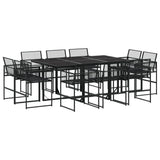 Garden Dining Set Black 3295039