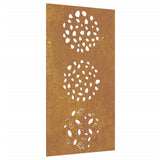 Garden Wall Decoration 105x55 cm Corten Steel Leaf Design 824494