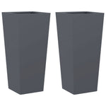 ZNTS Garden Planters Anthracite 2 pcs 35x35x75 cm Steel 851085