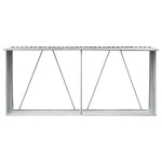 ZNTS Garden Log Storage Shed Galvanised Steel 330x84x152 cm Grey 44859