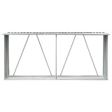 ZNTS Garden Log Storage Shed Galvanised Steel 330x84x152 cm Grey 44859