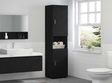 Bathroom Cabinet Set TULUM Black 37 x 31.5 x 203 cm 880352