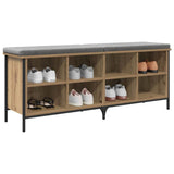 Shoe Cabinet with Shelf Artisan Oak 131 x 35 x 50 cm 881311