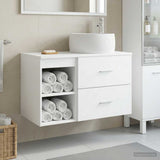 Bathroom Furniture Set 2 pcs White Engineered Wood 3403920