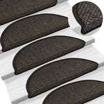 ZNTS Stair Mats Self-adhesive Sisal-Look 30 pcs 56x17x3 cm Anthracite 3365861