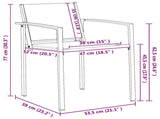 Outdoor Furniture Set 5 pcs Black and Anthracite Textilene 3422879