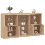 Sideboard with LED Lights Sonoma Oak 181.5x37x100 cm 3209179