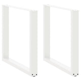 Dining Table Legs U-Shaped 2 pcs White 80x cm Steel 4013189
