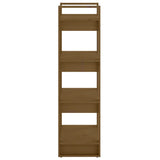 Book Cabinet/Room Divider Honey Brown 60x35x125 cm Solid Wood 813887