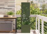 Garden Privacy Screen Floral Olive green 32 x 32 x 150 cm 876409