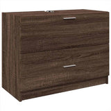 Sink Cabinet Brown Oak 78x37x59 cm Engineered Wood 848121