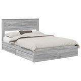 Storage Bed Grey Sonoma 160 x 200 cm Engineered Wood 3409902