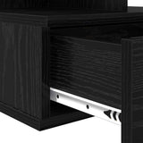 Floating Nightstand with Drawer 2 pcs Black Oak 40 x 31 x 28 cm 871757