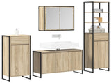 Bathroom Furniture Set with Drawer Sonoma Oak Engineered Wood 3403047