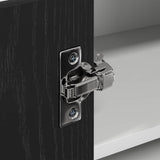Hanging Cabinet Black Oak and White 57 x 57 x 40 cm 884187