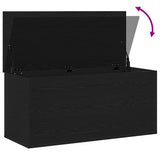 Storage Box Black oak 100 x 42 x 46 cm Engineered Wood 862293
