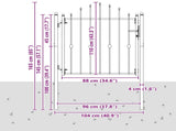 Fence Gate HORST 100 x 100 cm Metal Black Lockable 42034049