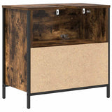 Bathroom Basin Cabinet with Drawers Smoked Oak 60x34.5x60 cm 861884