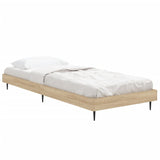 Bed Frame without Mattress Sonoma Oak 75x190 cm Small Single Engineered Wood 832312
