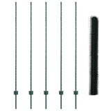 Welded Wire Fence 10 x 1.5 m PVC-Coated Steel Green 3336695