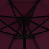 Garden Parasol with Aluminium Pole 500 cm Bordeaux Red 44476