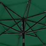 3-Tier Garden Parasol with Aluminium Pole Green 3 m 313869