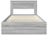 Bed Frame with Storage Grey Sonoma 90 x 190 cm Solid Pine Wood 3409804