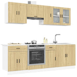 8 Piece Kitchen Cabinet Set Porto Sonoma Oak Engineered Wood 3314844