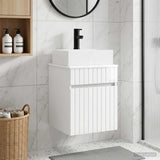 Wall-mounted Sink Vanity High Gloss White 39 x 41 x 62.5 cm 890576