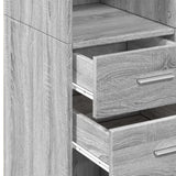 Storage Cabinet Grey Sonoma 70x42.5x225 cm Engineered Wood 3281341