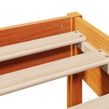 Bed Frame without Mattress Wax Brown 180x200 cm Super King Solid Wood Pine 3323292