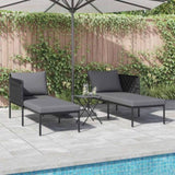Sunbed Anthracite 153 x 115 x 69.5 cm Powder-Coated Steel 42004135