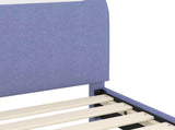 Children's Bed Frame with Headboard Jeans Blue 90 x 200 cm 42011228