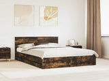Bed Frame with Drawer Smoked Oak 140 x 200 cm Engineer Wood 3410704