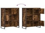 Book Cabinet Smoke Oak 68 x 30 x 108.5 cm Engineered Wood 886542