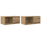 TV Cabinets 2 pcs Artisan Oak 60x31x25.5 cm Engineered Wood 861453
