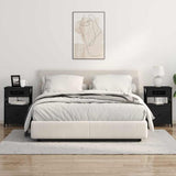 Bedside Cabinet 2 pcs Black Oak 40 x 31 x 60 cm Engineered Wood 859491