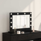 Vanity Mirror Rectangular with Mirror Black Oak 60 x 45 x 18 cm 868310