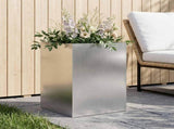 Garden Planter Silver 50 x 50 x 75 cm Stainless Steel 8005394