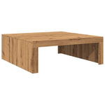 ZNTS Coffee Table Artisan Oak 100x100x35 cm Engineered Wood 856685